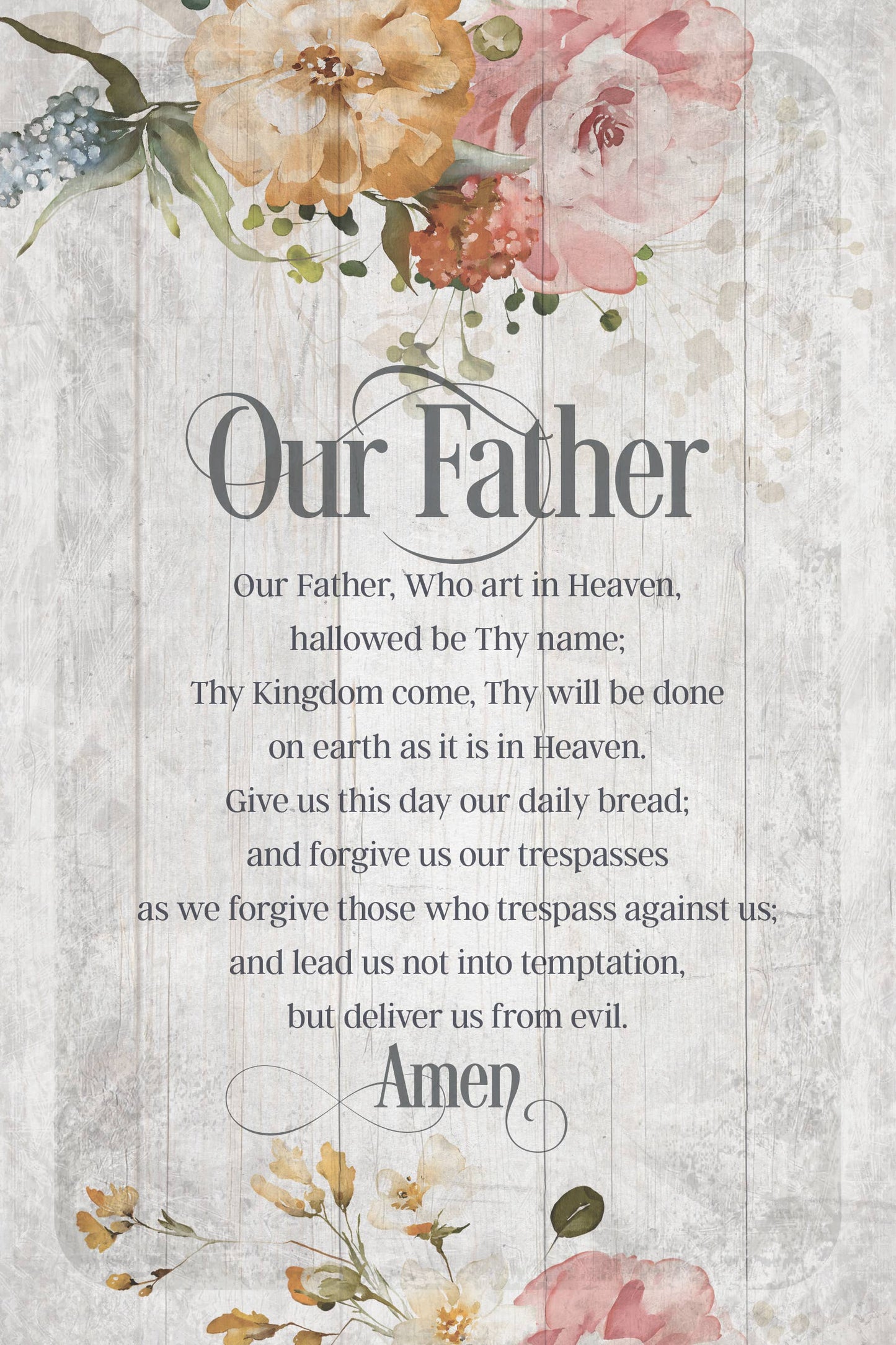 Our Father - Inspirational Plaques 6X9
