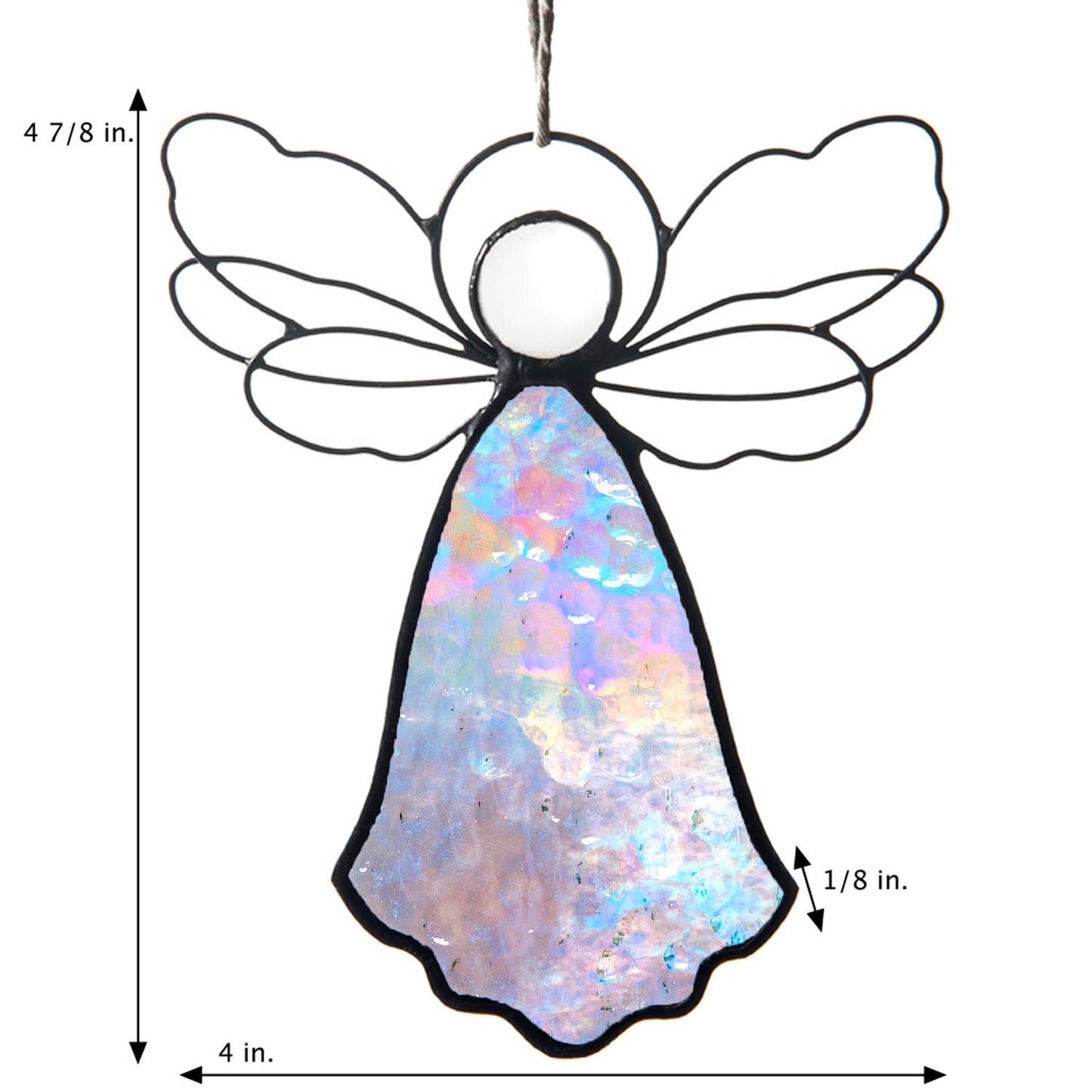 Angel Ornament Sun Catcher Stained Glass Christmas Orn 303