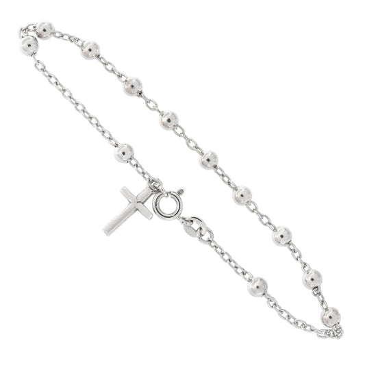 Italian Sterling Silver Rosary Bracelet