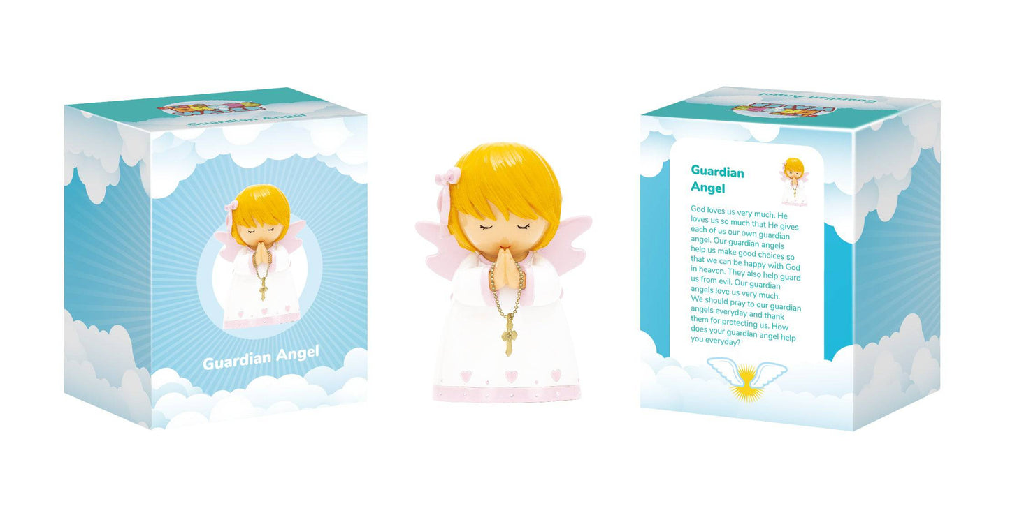 Guardian Angel Girls Kids Statue