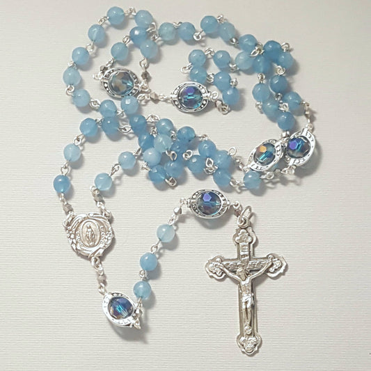 Blue Agate Rosary