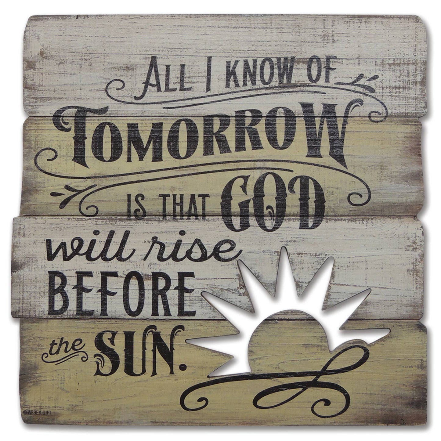 God Will Rise Wood Wall Plaque