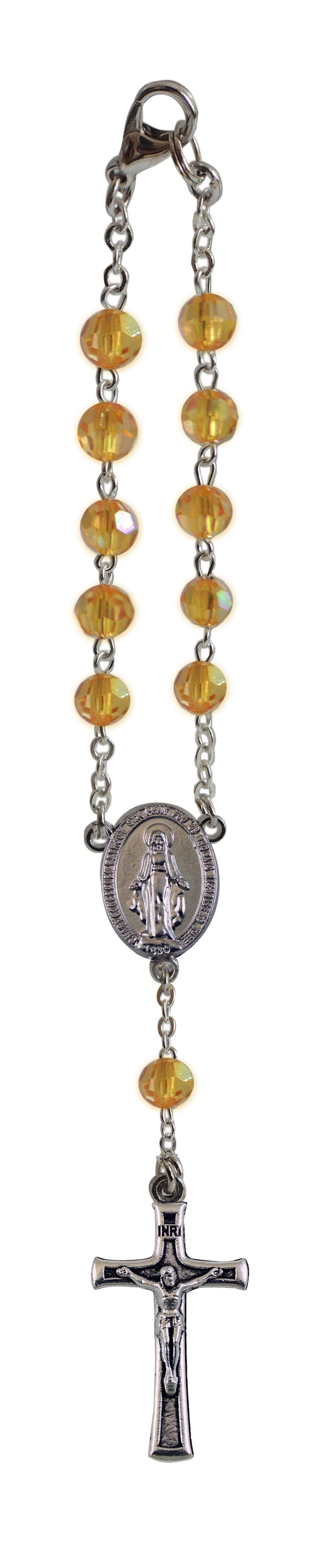 Topaz Bead Car Rosary