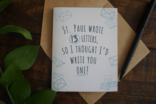 Catholic Blank "Thinking of You" Card | Daily Letter Card