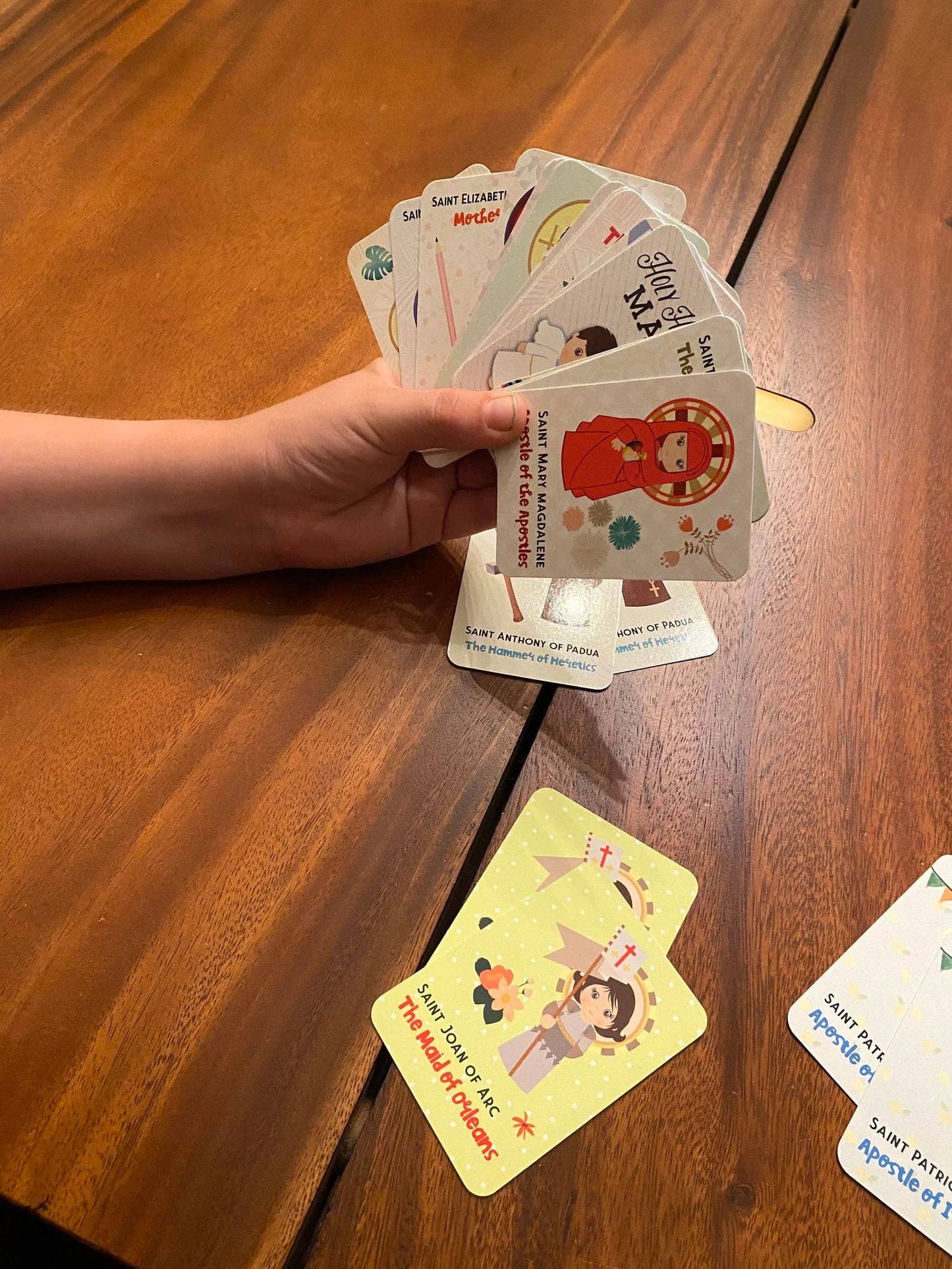 Holy Handmaid Mary Card Game Set. Set of 21 Saint Cards for Matching Game. First Communion Gift. Catholic Gift. Saint card matching game