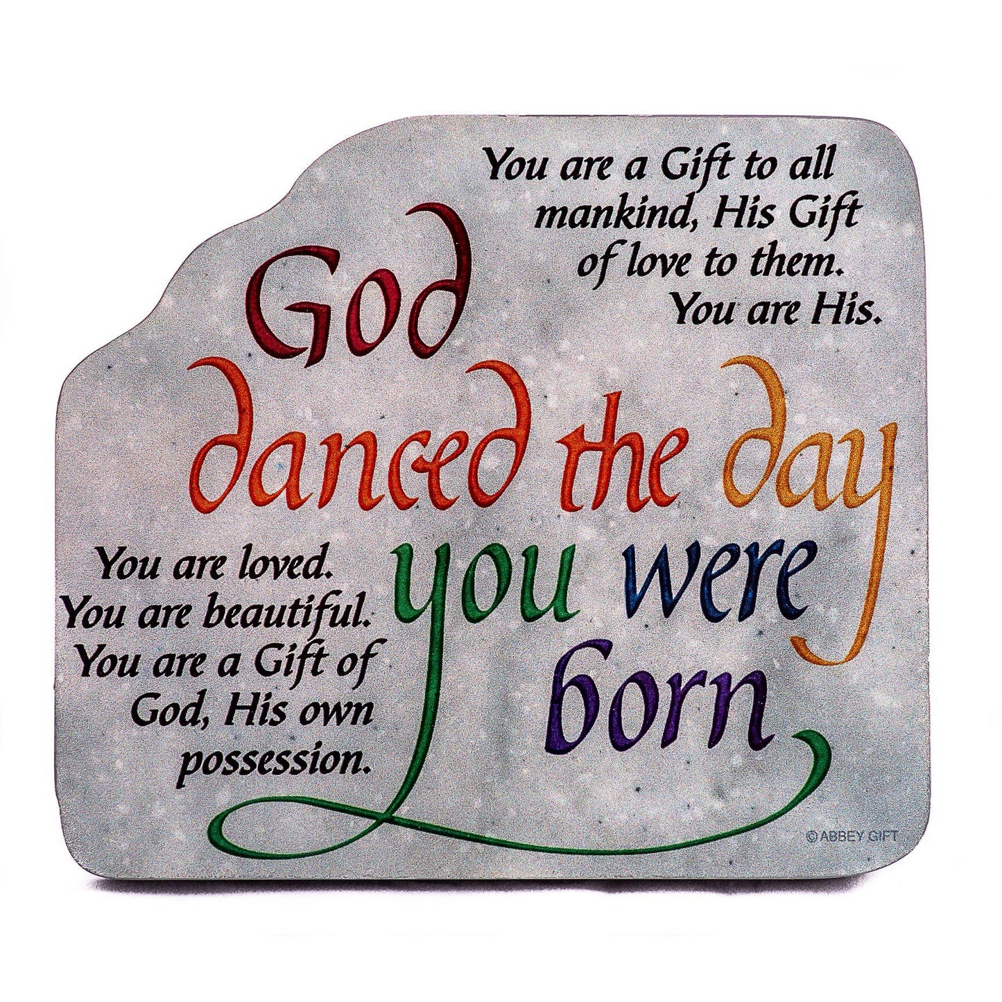 God Danced Baby plaque