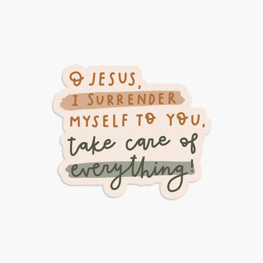 O Jesus I Surrender Vinyl Sticker