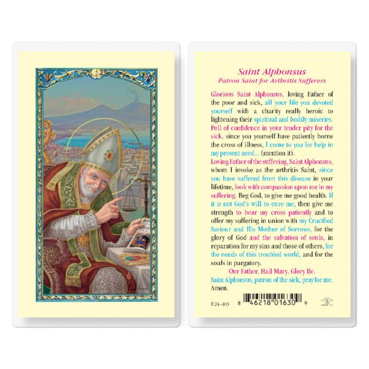 Holy Card - Laminated - Alphonsus Ligouri