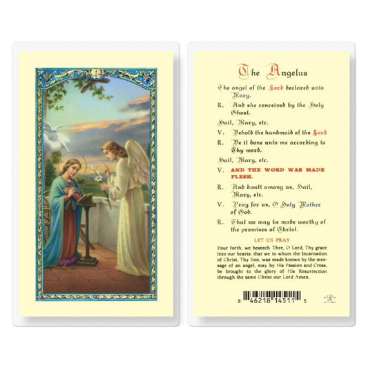 Holy Card - Laminated - Angelus