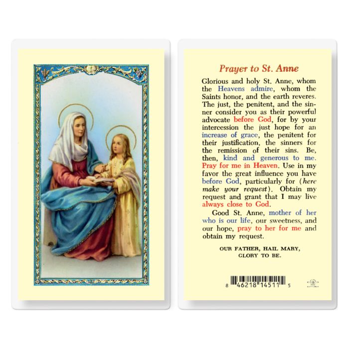 Holy Card - Laminated - 800-379 Anne