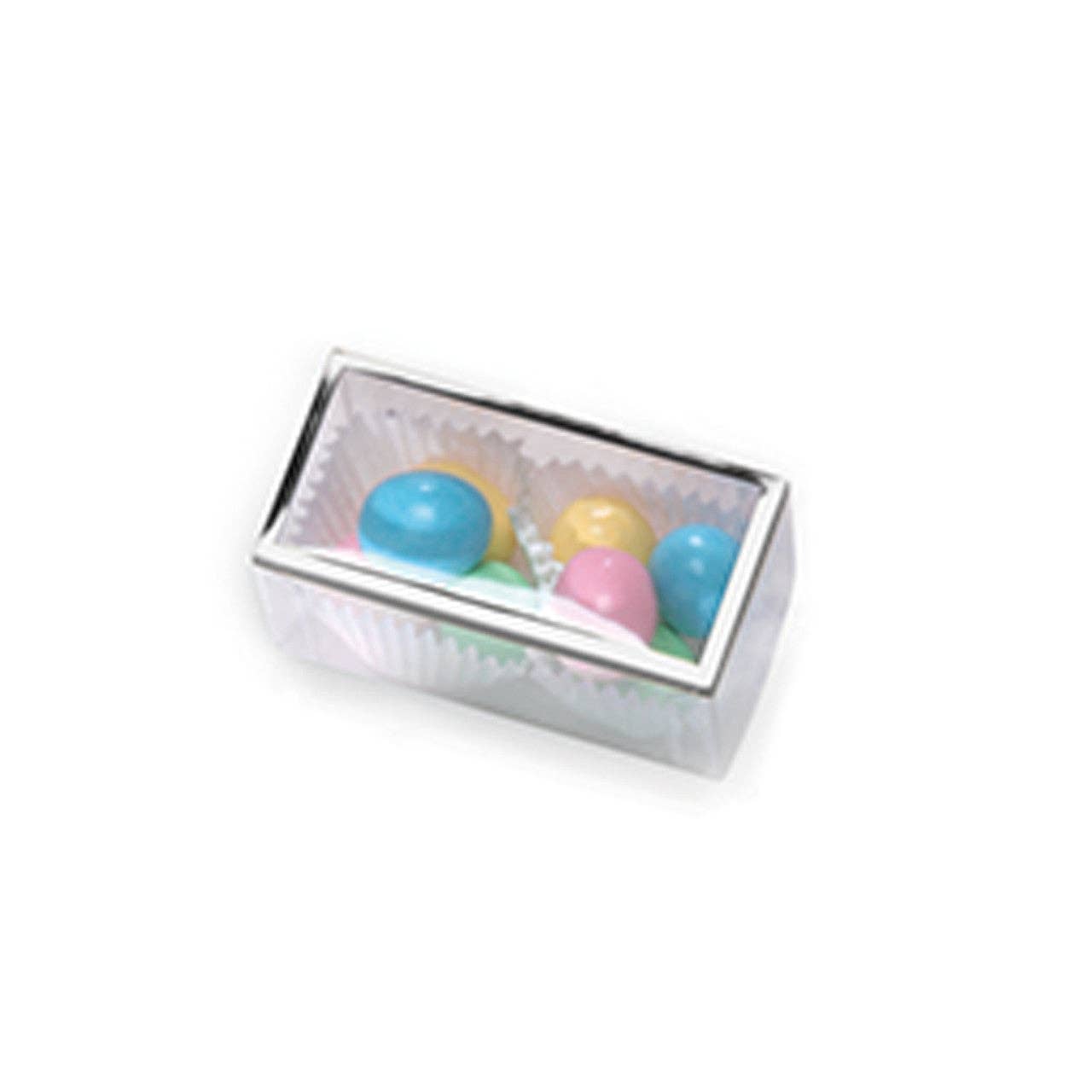 Rectangle Silver Rimmed Clear Boxes
