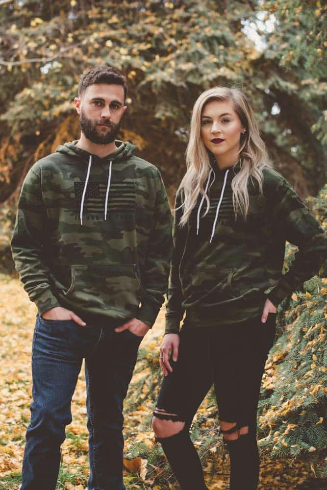In God We Trust Camo Graphic Hoodie