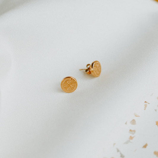 Benedictine Stud Earrings