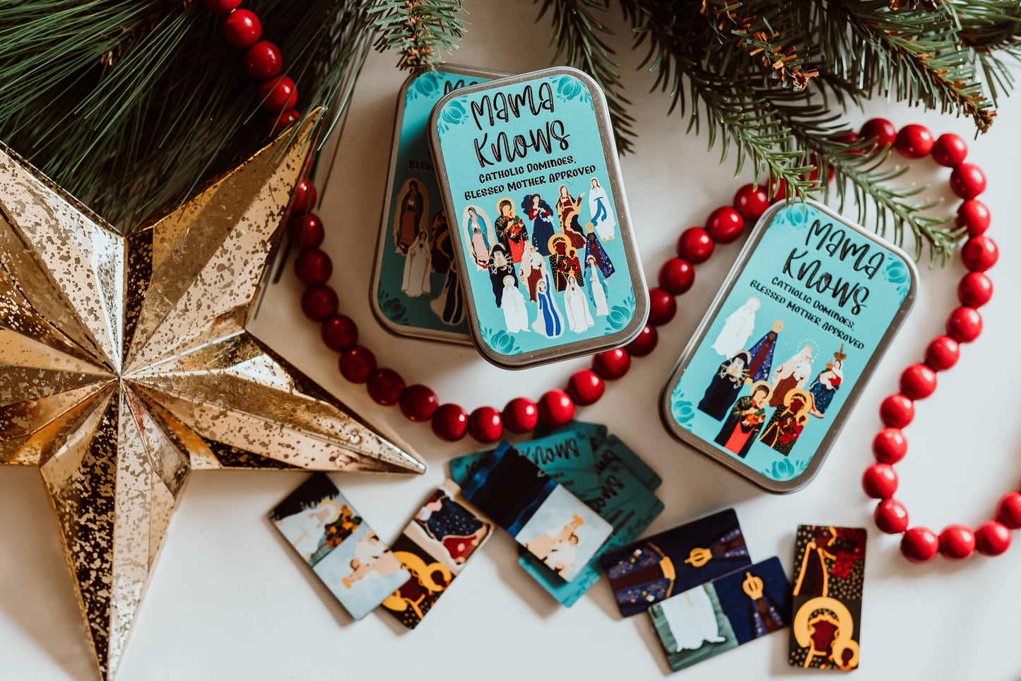 MamaKnows - Catholic Dominoes with the Blessed Virgin (Card Deck)