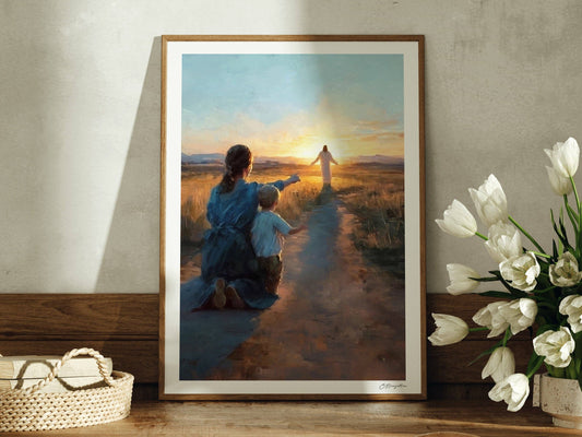 Look Unto Christ #2 | Signed Handmade Art Print