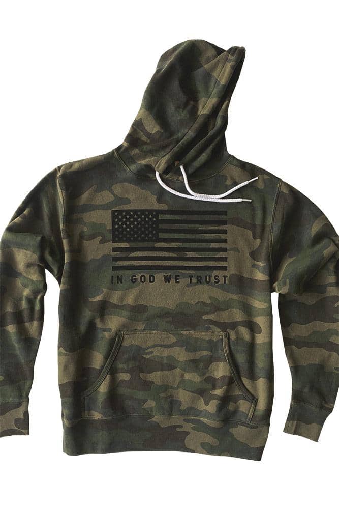 In God We Trust Camo Graphic Hoodie