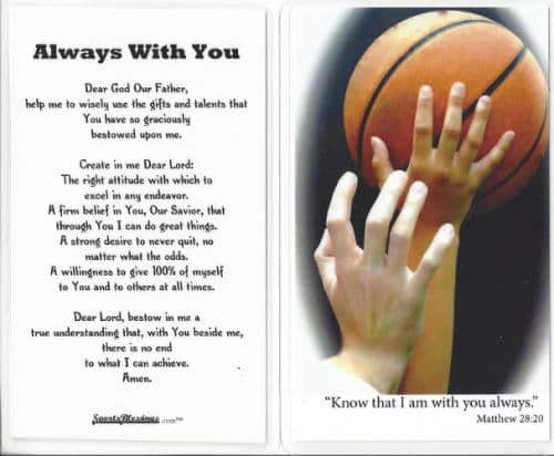 Prayer Card - Always With You Basketball