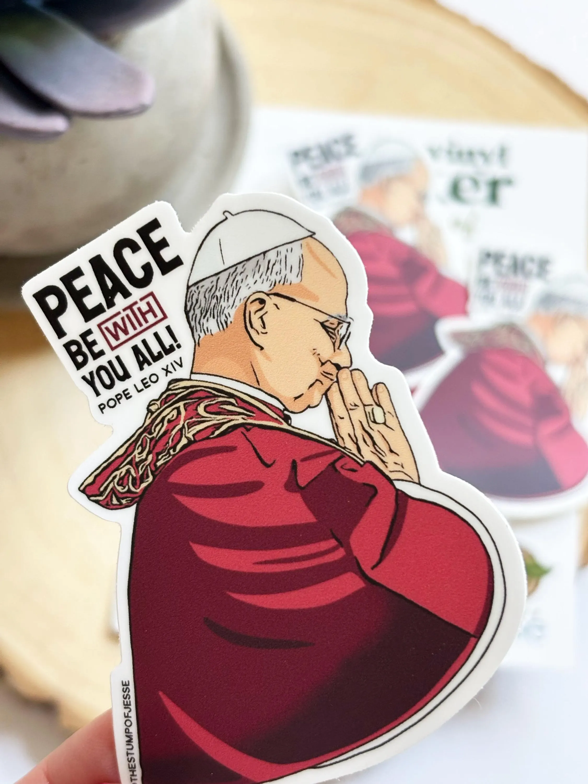 Pope Ld18 Sticker Pope Leo XIV Waterproof Sticker | Catholic Sticker – kychristianstore