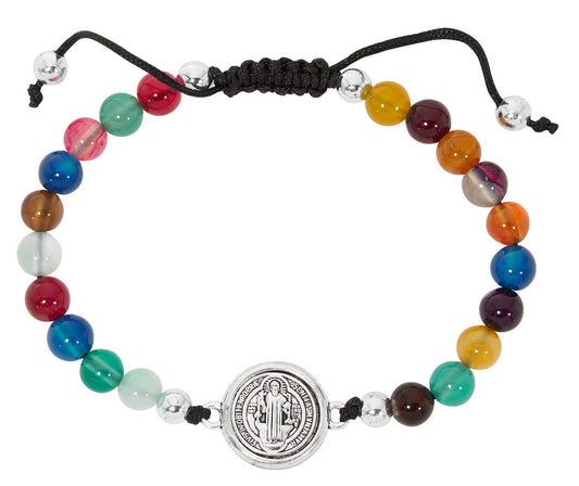 MULTI COLOR CORDED ST. BENEDICT bracelet