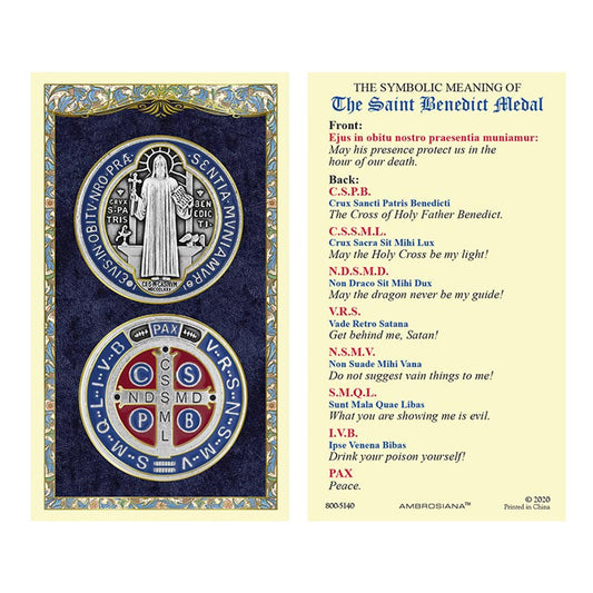 Holy Card - Laminated - Benedict Medal