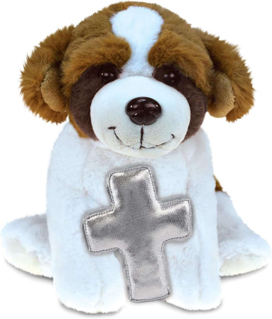 Plush: Saint Bernard with Cross (8″)