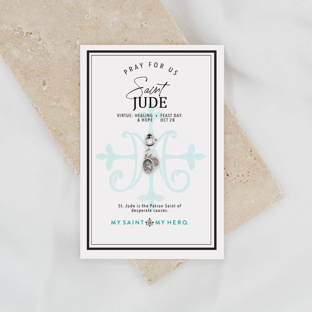 St. Jude Charm - Small, Silver
