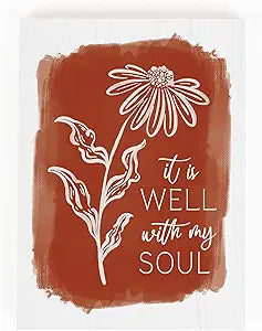 Wood Block Sign - It Is Well With My Soul