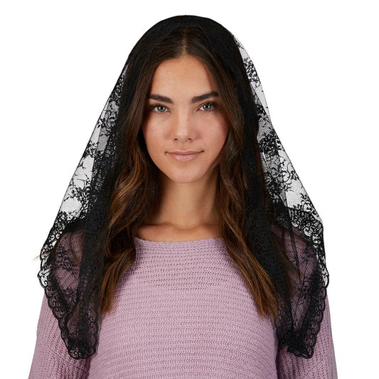 Chapel Veil - Lace (Black)