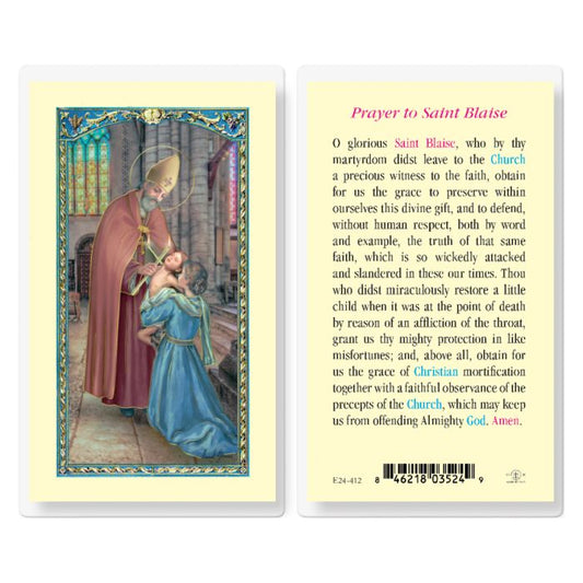 Holy Card - Laminated - Blaise