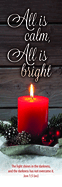 Bookmark - Christmas - 25 pack - All Is Calm All Is Bright - John 1:5 (Niv)