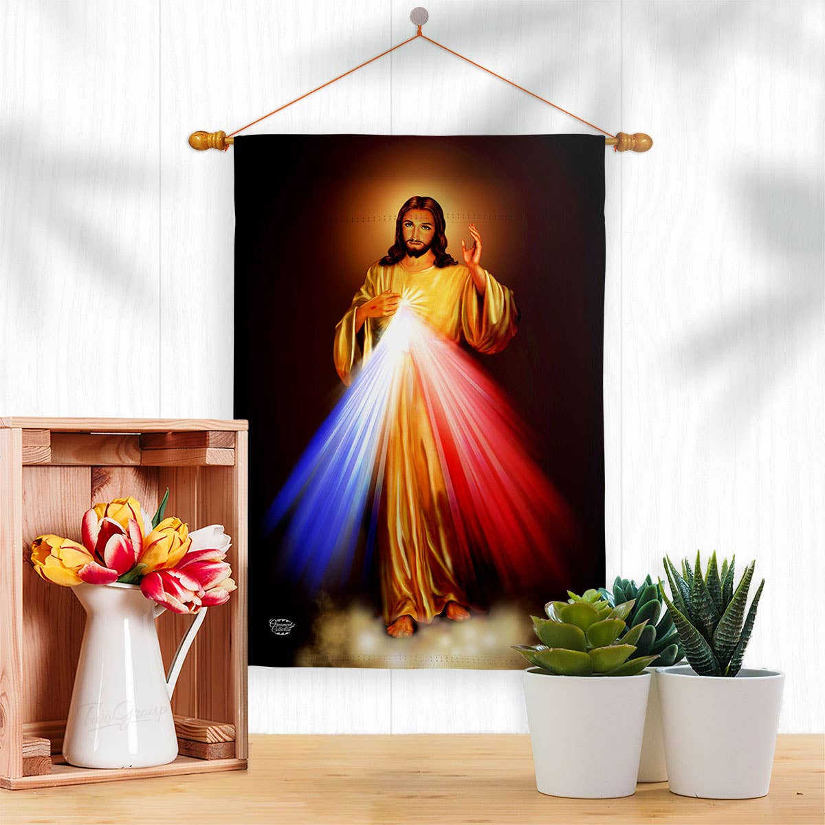 Jesus Divine Misericordia Religious Faith Decor Flag