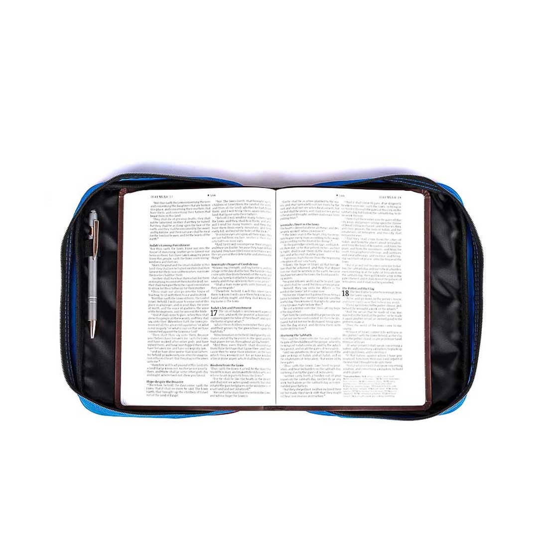 Bible Cover Canvas Blocks W/Jesus L