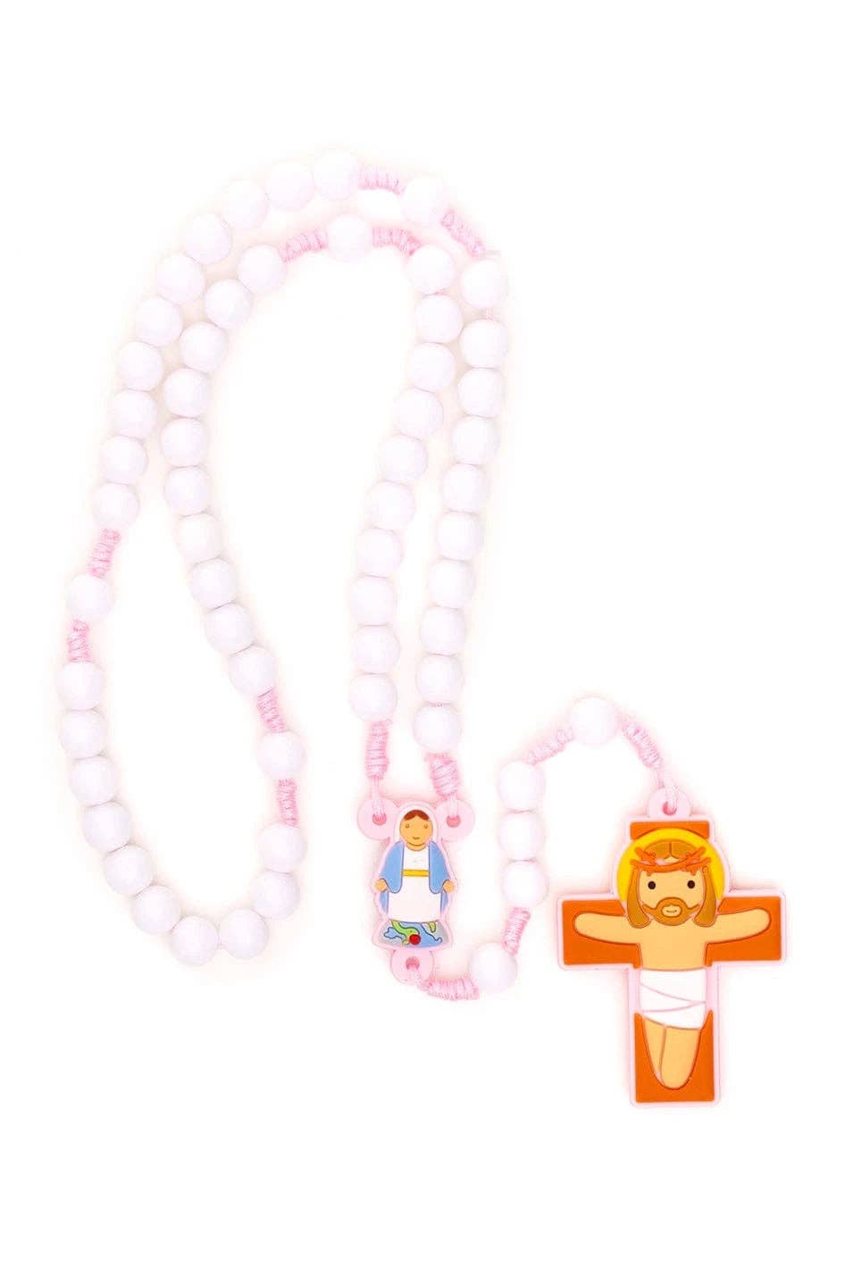 Our Lady Grace Catholic Rosary Girls | Pink Prayer Beads | Little Drops of Water
