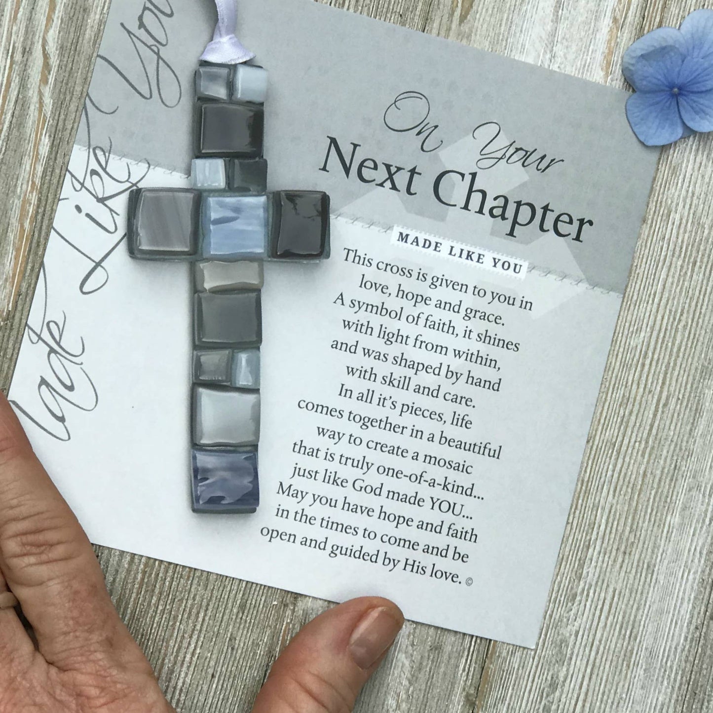 Next Chapter Support  Gift USA Handmade Glass Cross