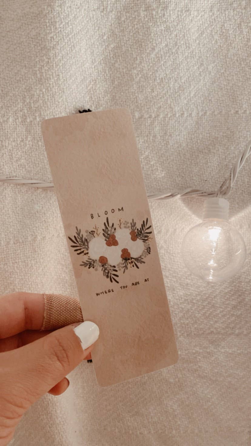 Floral Bookmarkers, Calligraphy Bookmarkers