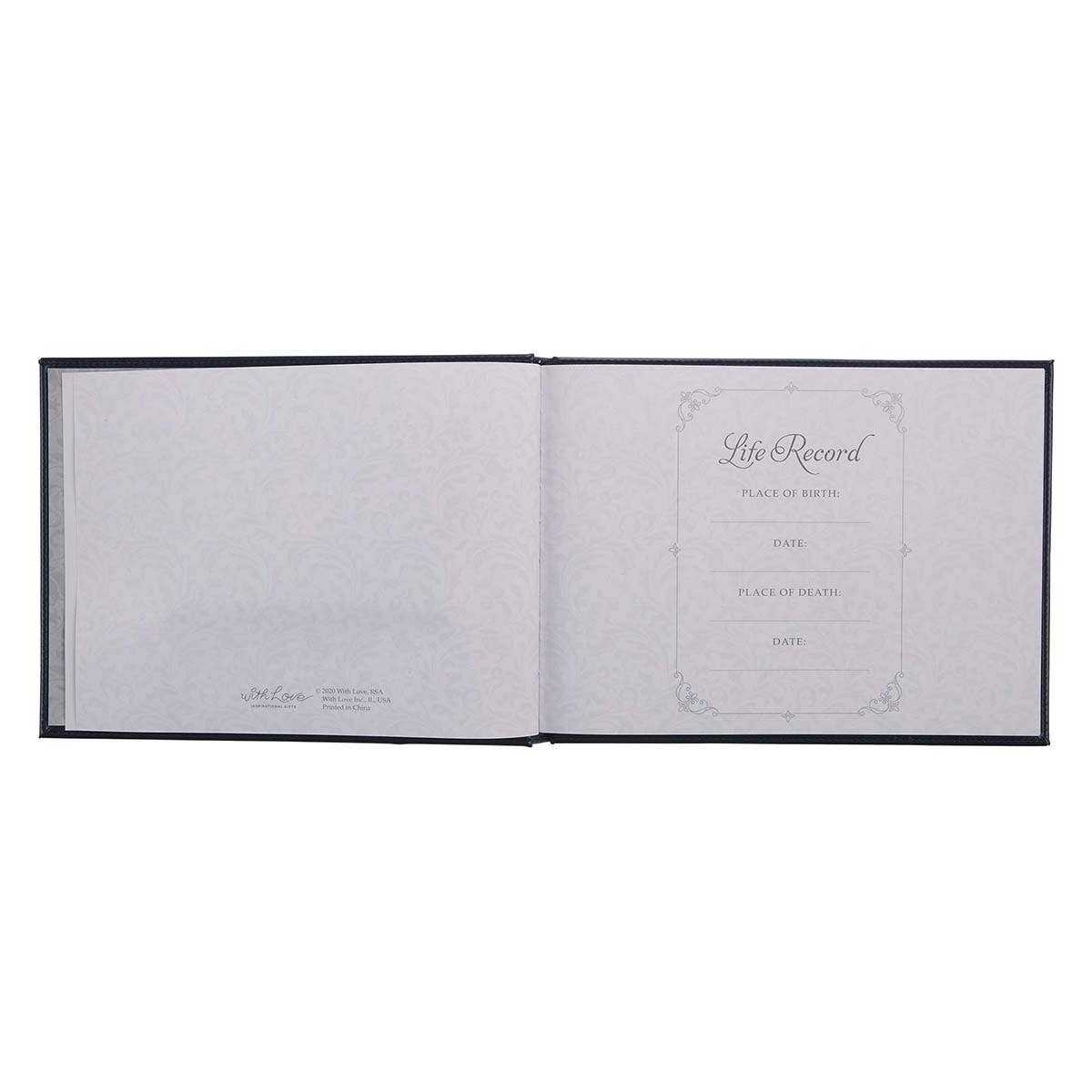 Guest Book Navy In Loving Memory