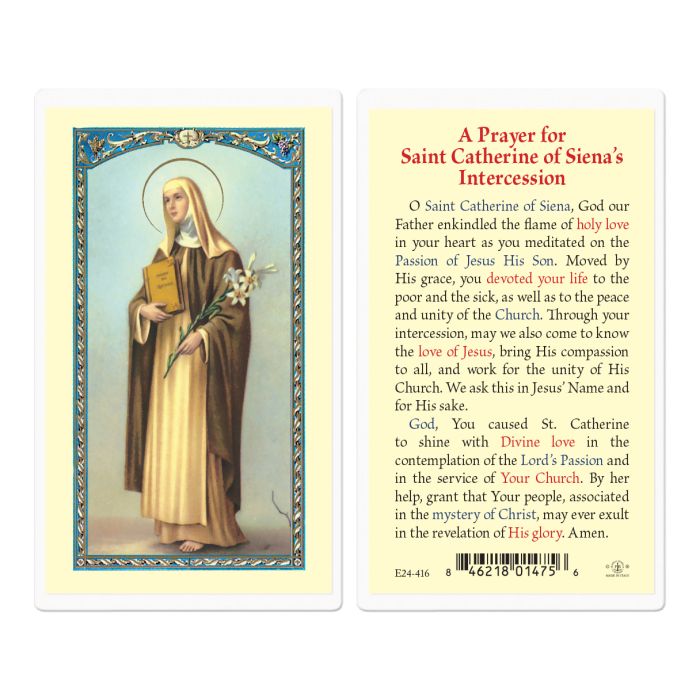 Holy Card - Laminated - Catherine Of Siena