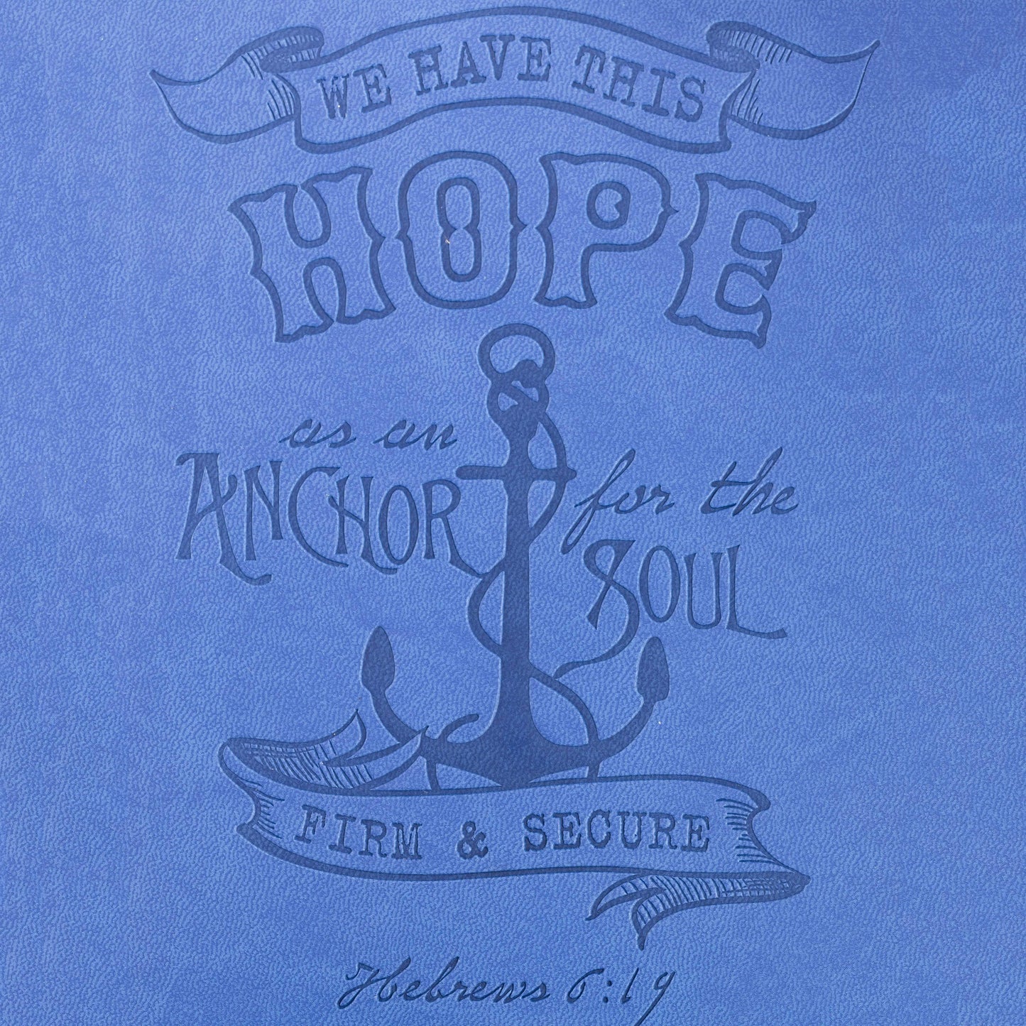 Dangle Journal : Leather Wrapped Blue Hope Anchor