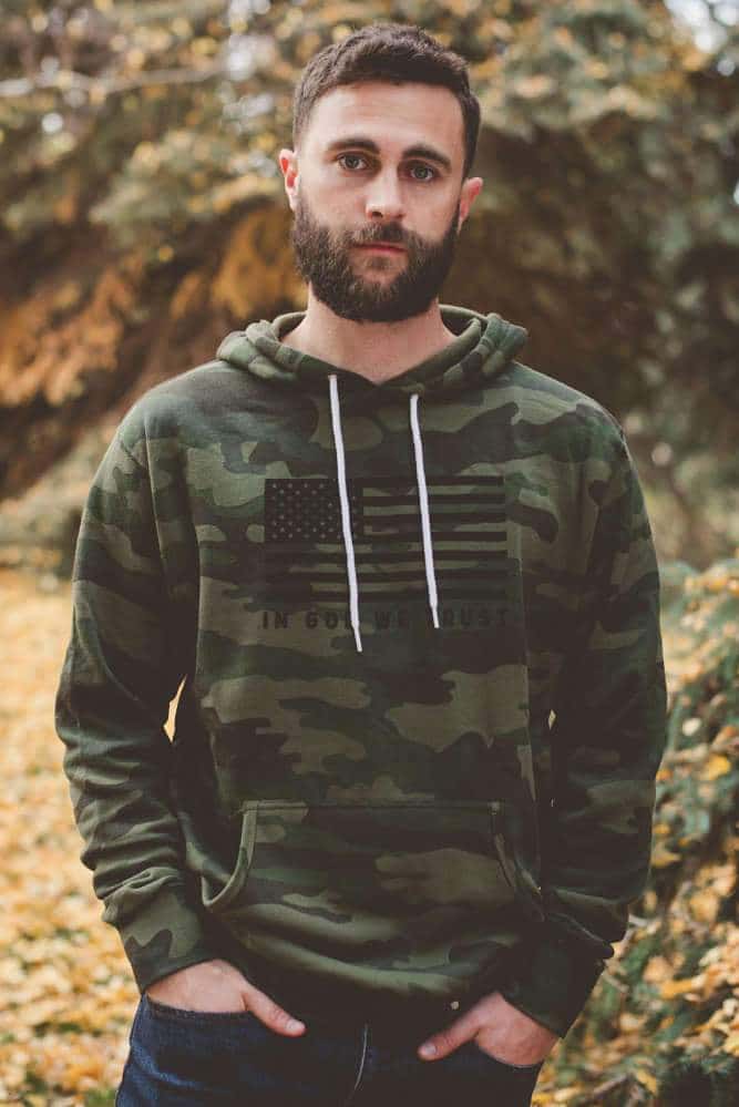 In God We Trust Camo Graphic Hoodie