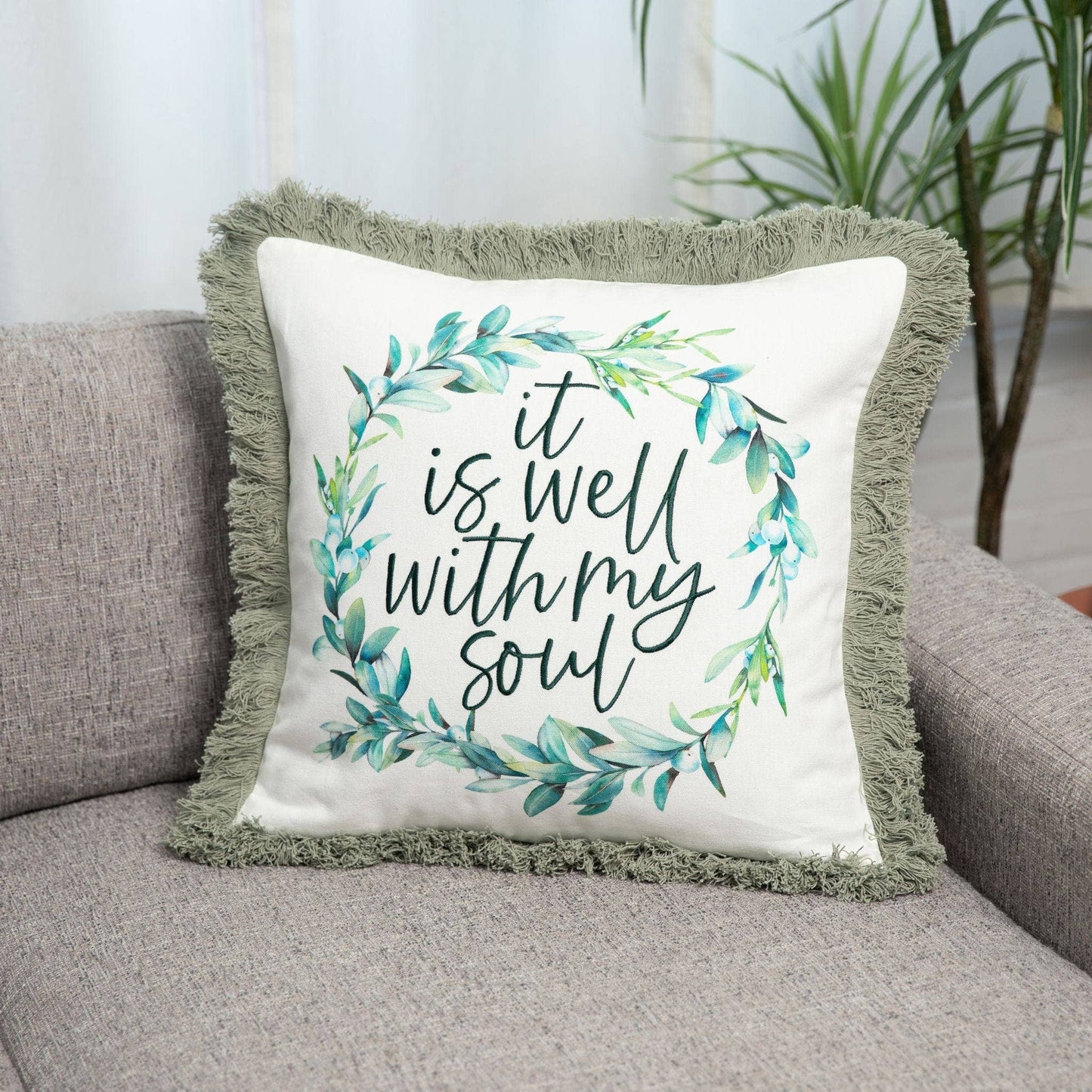 It is Well Prayer Pocket Pillow