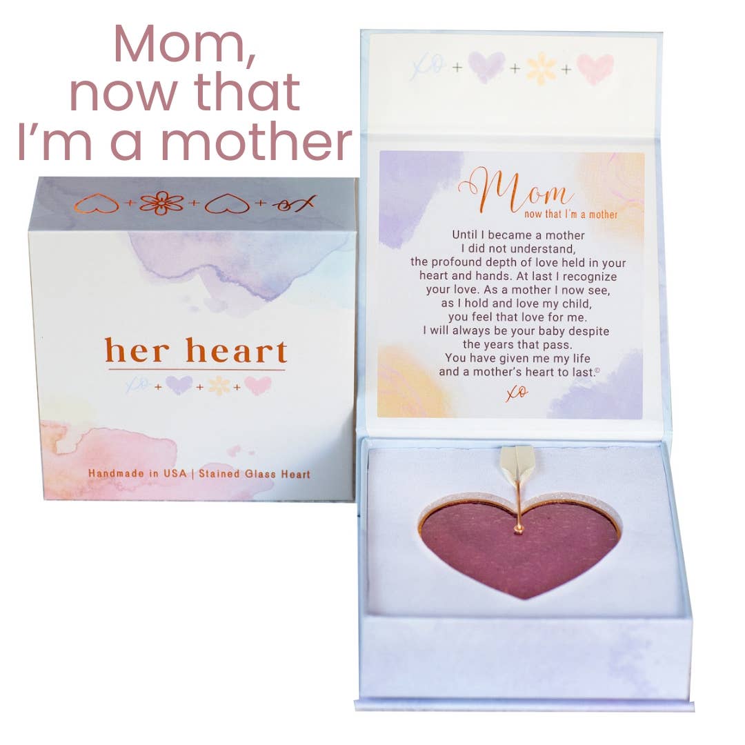 Her Heart Daughter to Mother Gift Stained Glass Heart 7905