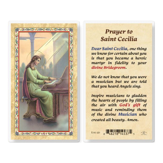 Holy Card - Laminated - Cecilia