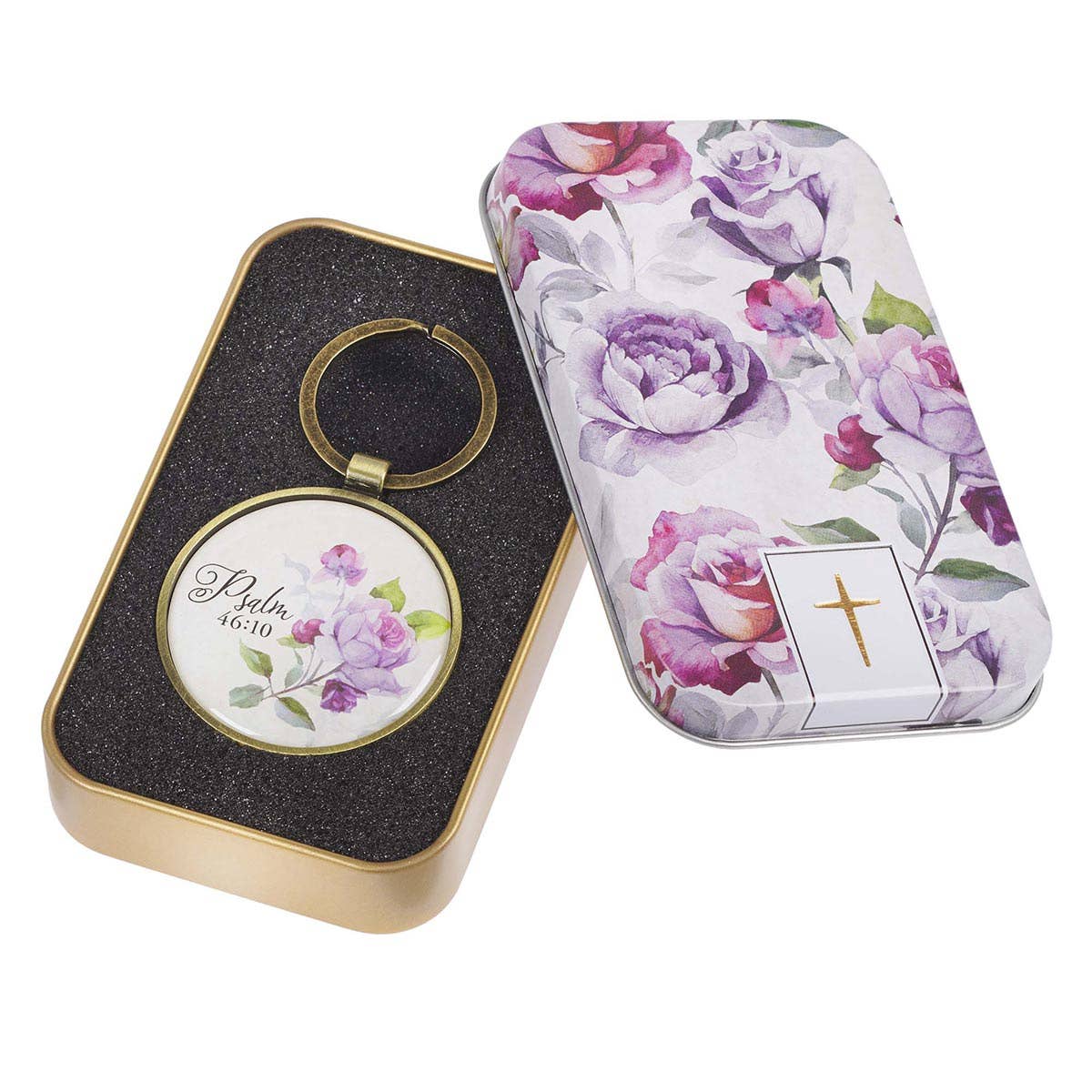 Keychain in Tin Be Still Ps. 46:10