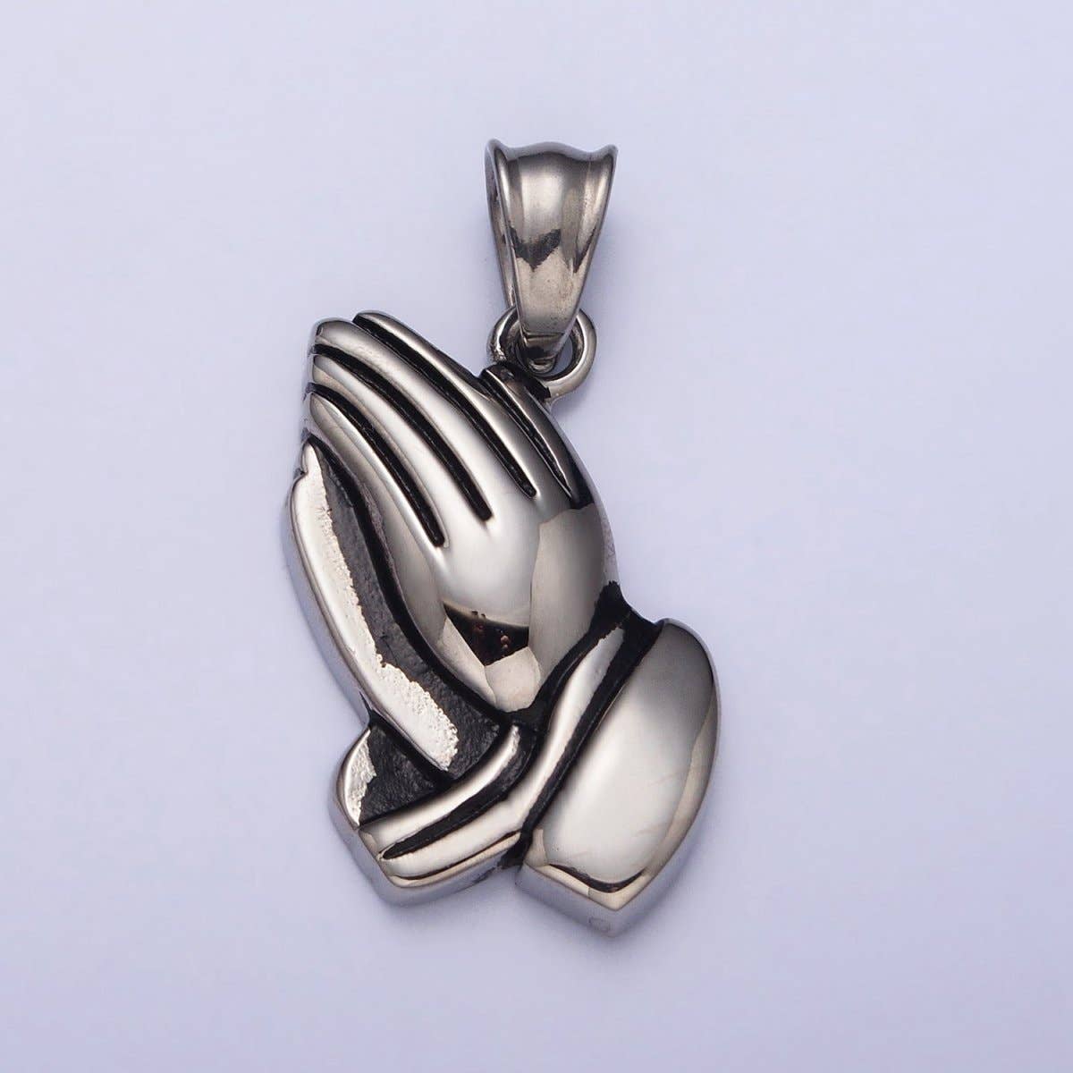 Stainless Steel Religious Prayer Hands Pendant