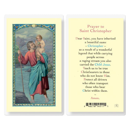 Holy Card - Laminated - Christopher