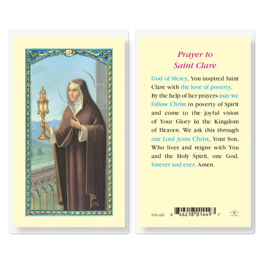 Holy Card - Laminated - Clare