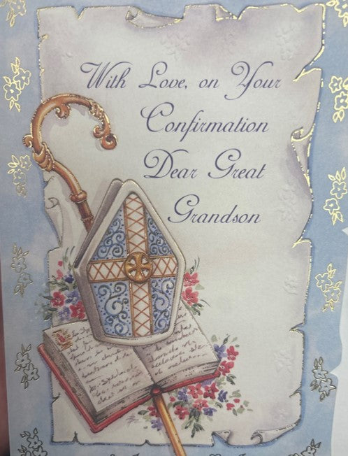 GC-Confirmation Great Grandson Greeting Card