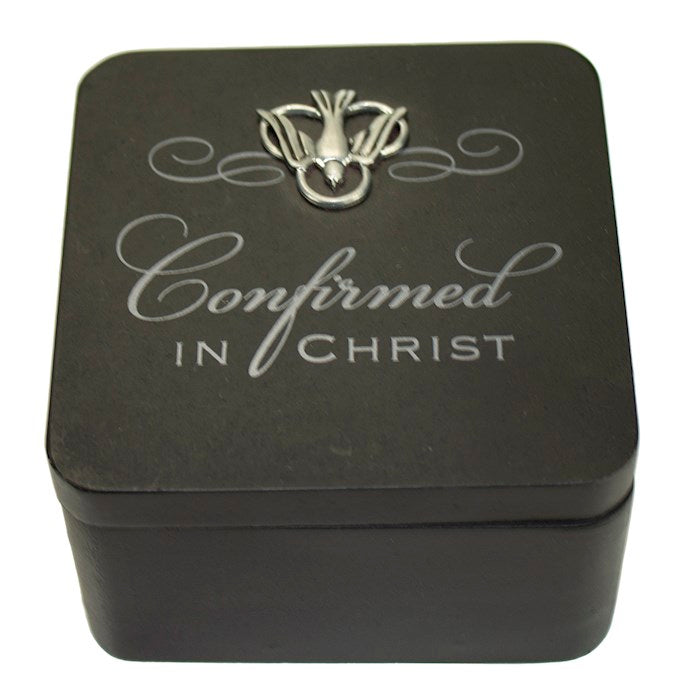 Keepsake Box-Confirmed In Christ (4" x 4" x 2")