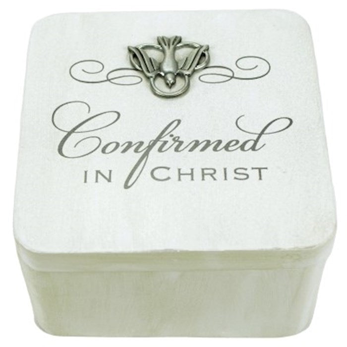 Keepsake Box-Confirmed In Christ (4" x 4" x 2")