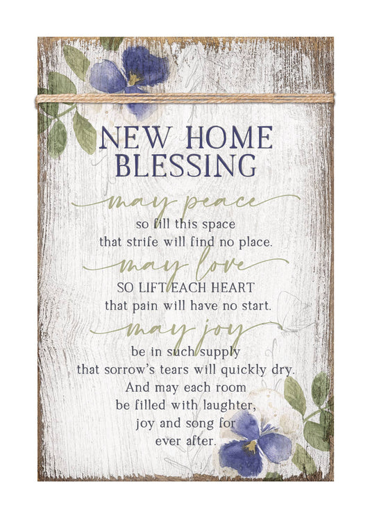 New Home Blessing - Timeless Twine 6X9 Wood Plaque